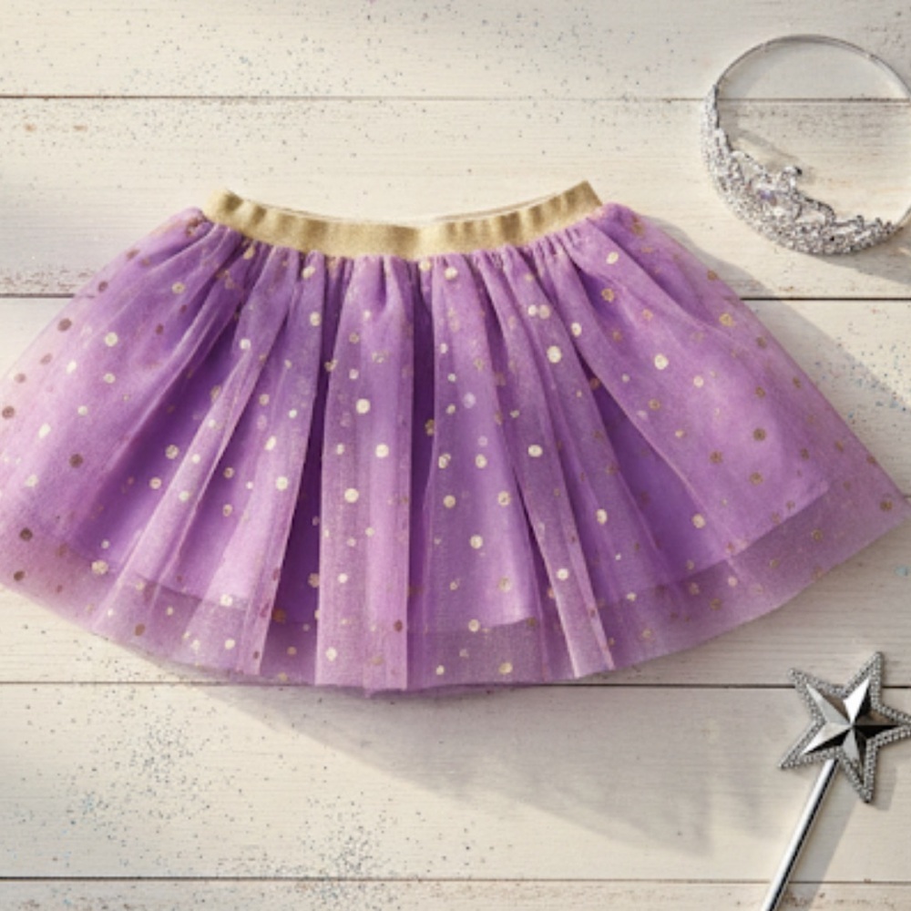 Cupcakes and cartwheels purple and Gold polka  dotted tutu